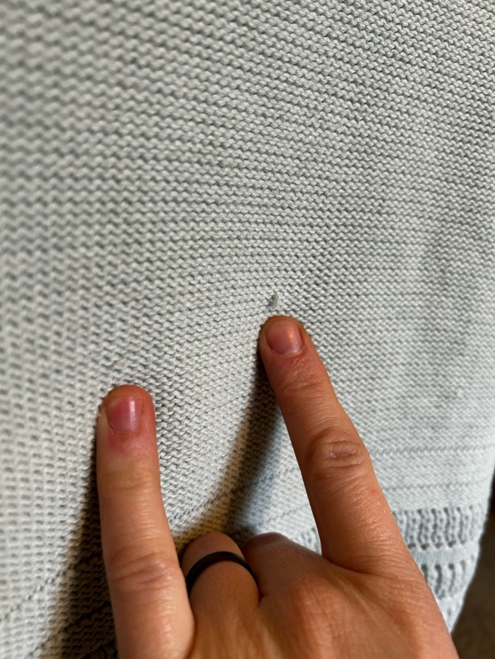 Marled Sage Green Open-Weave Crew Neck Sweater - Picture 4 of 4